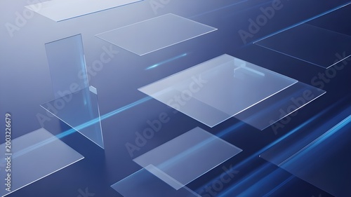 Generative AI- abstract blue background