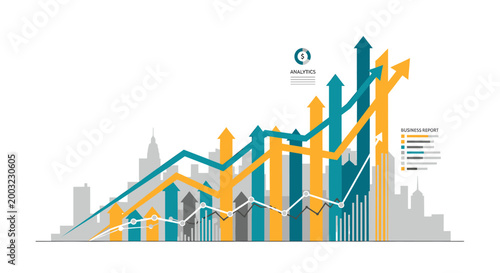 Illustrates upward progress and achievement. Ideal for reports, presentations, and marketing materials requiring a visual representation of growth.