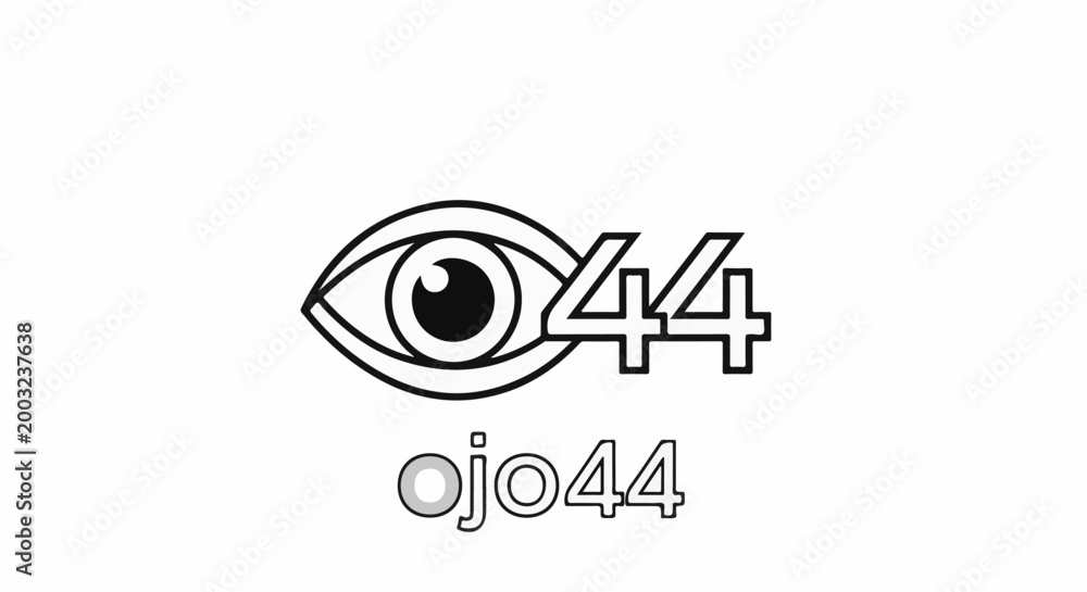 Obraz premium Stylized eye graphic with numbers and text