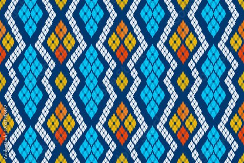 Abstract oriental ethnic geometric pattern design background for fashion, fabric, carpet, embroidery, wallpaper and other designs.