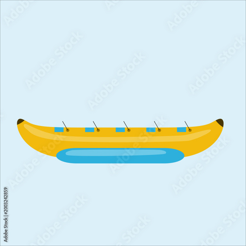 Yellow Inflatable Banana Boat
