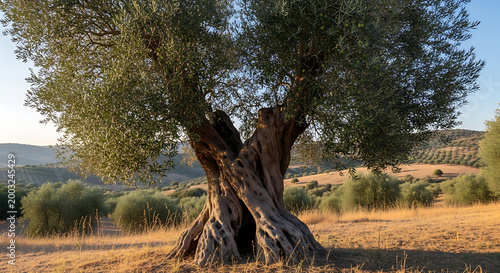 ancient olive tree with gnarled trunk on transparent background high quality professional