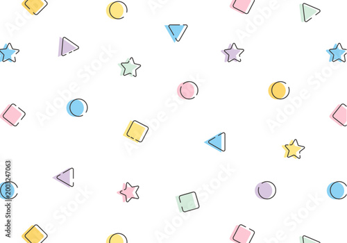 ポップで可愛い図形の背景素材