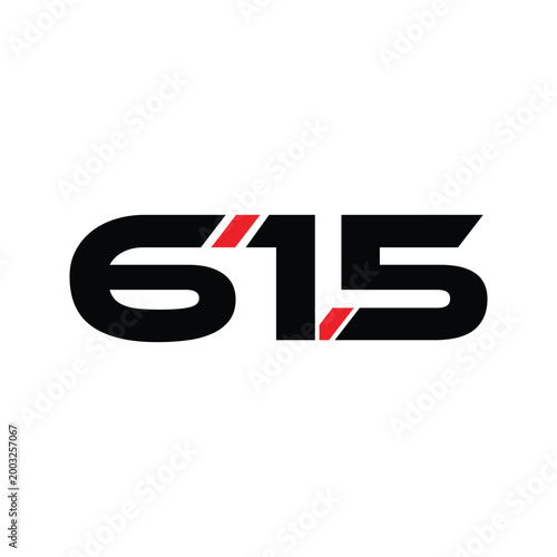 Initial Number 615 Icon Design