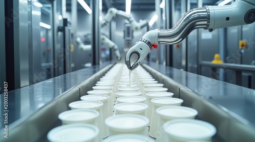Industrial Food Filling System for Liquid Yogurt in Cleanroom