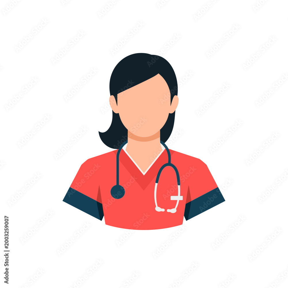Fototapeta premium Female Nurse Wearing Medical Uniform.