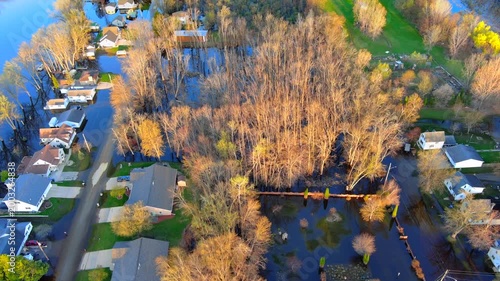 Scenic, terrible, historic flooding of the Wolf River in Wisconsin.
