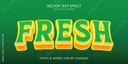 Fresh 3D editable text effect