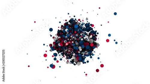 Iceland Flag Icon Forming from Particles Animation