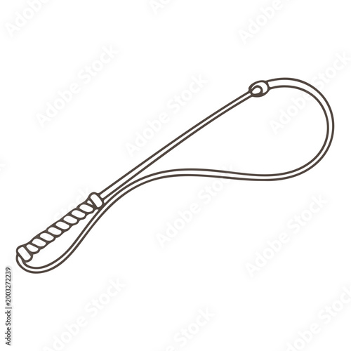 Foto Black Riding Crop Vector Silhouette - Professional Horse Whip Icon for Equestria