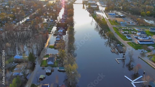 Scenic, terrible, historic flooding of the Wolf River in Wisconsin.