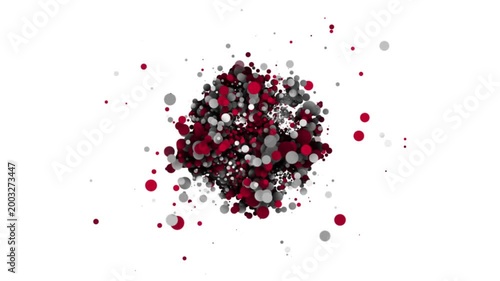 England Flag Icon Forming from Particles Animation