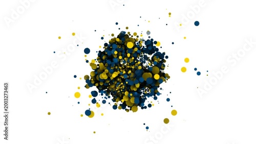 Sweden Flag Icon Forming from Particles Animation