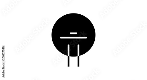 Electronic component diode symbol icon.