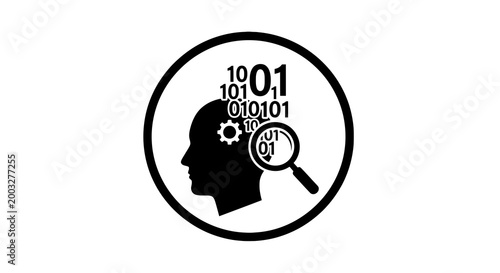 Black silhouette of a human head.