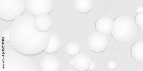 Minimalist White Geometric Bubbles Pattern for Modern Design