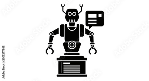 Robot Holding Floppy Disk Media.