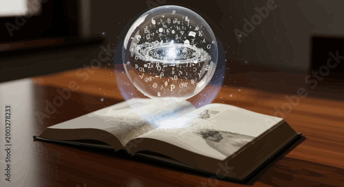 Crystal Ball on Open Book.