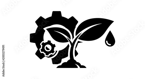 Eco friendly plant sprout logo design.