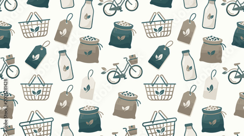 Patterns of conscious consumerism icons for sustainable living