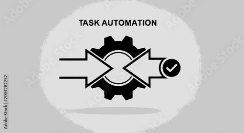 Automation Technology Industrial Gear Icon.