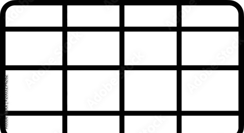 Black metal grid fence panel.
