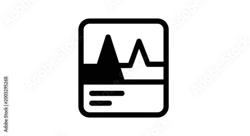 Black and white graph icon design.