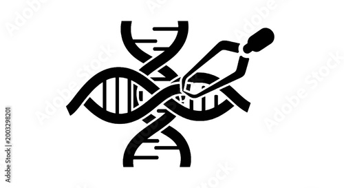 Genetic engineering concept with DNA.