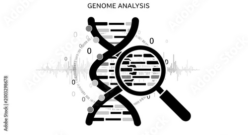 Genetic Research and Analysis Concept.