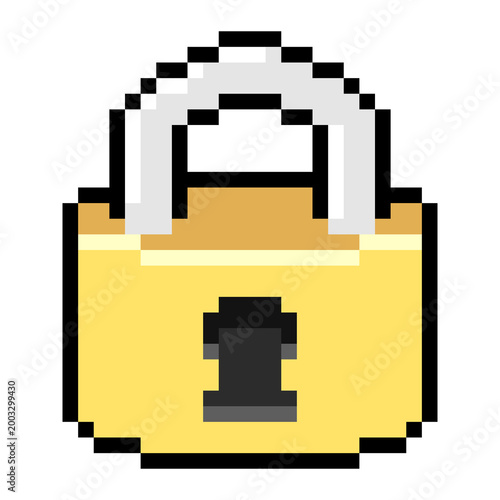 Pixel Art Locked Padlock Icon