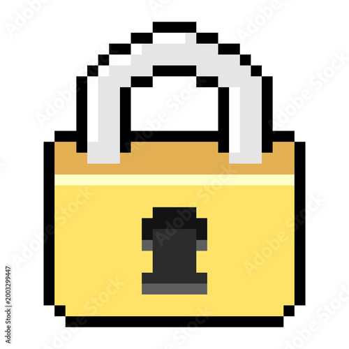 Pixel Art Locked Padlock Icon