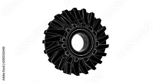 Bevel Gear with Splines