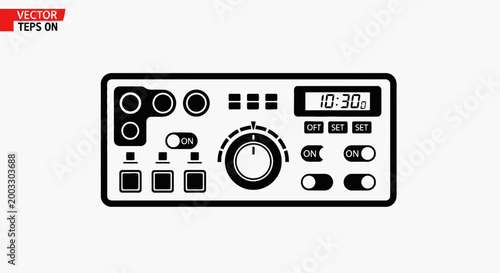 Electronic device control panel interface.