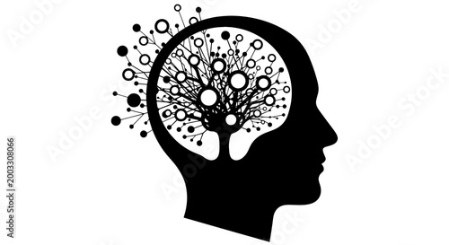 Black silhouette of a human head.