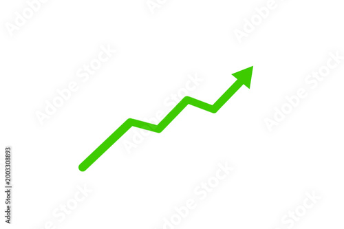 business graph with arrow