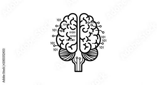 Detailed illustration of human brain.
