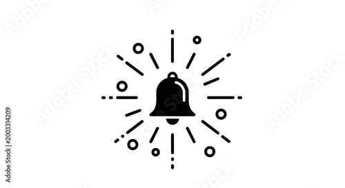 Foto Notification Bell Icon Alert Symbol.