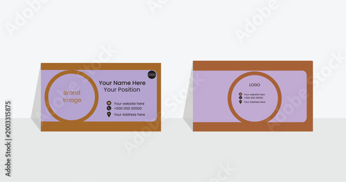 Business Card. Flat, Minimal, Eyecatching.