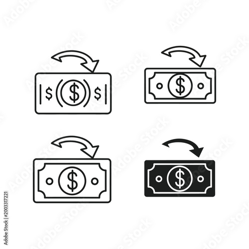 Money laundering process illustrated with icons