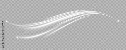 White neon lines twist dynamically across a PNG background. Glowing trails convey fast motion and futuristic energy