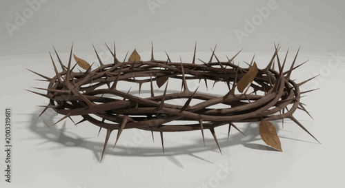 Crown of thorns Jesus Christ symbol.