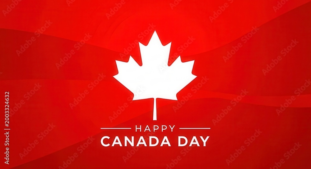 Fototapeta premium Happy Canada Day Logo Design