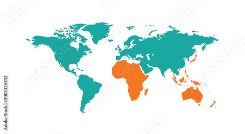 A colorful map of the world