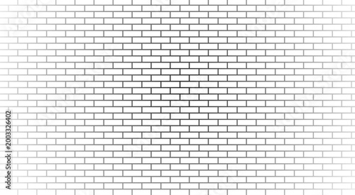clean white fill color with black outline shapes Vector illustration. Seamless brick wall pattern. Bricks cladding wall. Walling wallpaper.