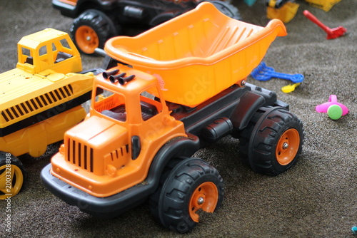 Toys in a children's sandbox