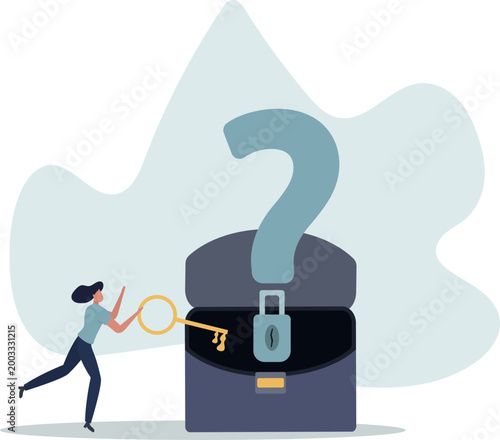 Key to unlock answer for problem and questions, solution or reason to solve problem, wisdom or understanding concept.person's life situation and his activities.