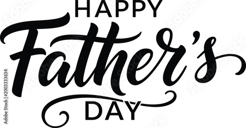 Happy father's day calligraphy a celebration of dad