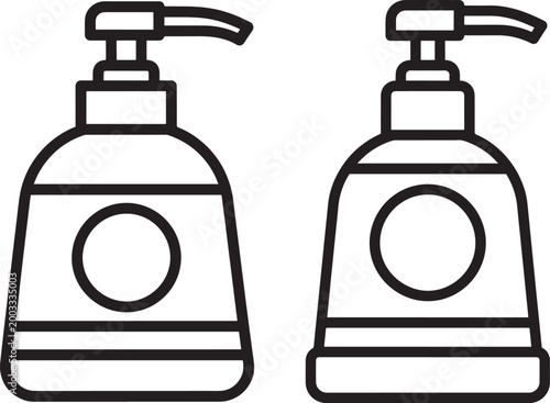 Soap dispenser silhouette icon for hygiene