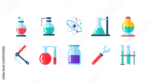 Science lab equipment illustration