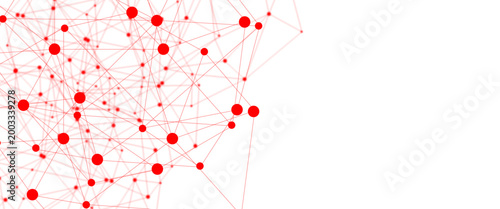 Bild auf Leinwand Abstract white red digital technology futuristic communication high tech concept background